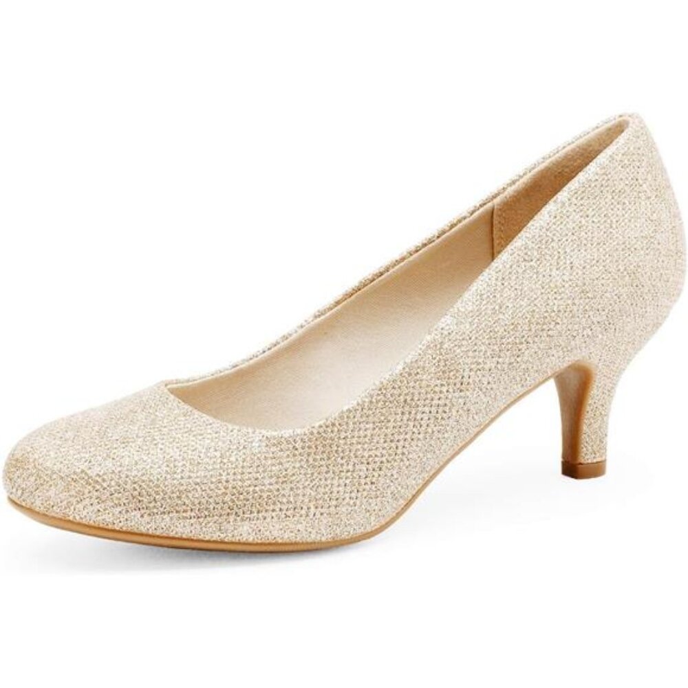 Women's Dress Comfortable Low Heel Pump Shoes